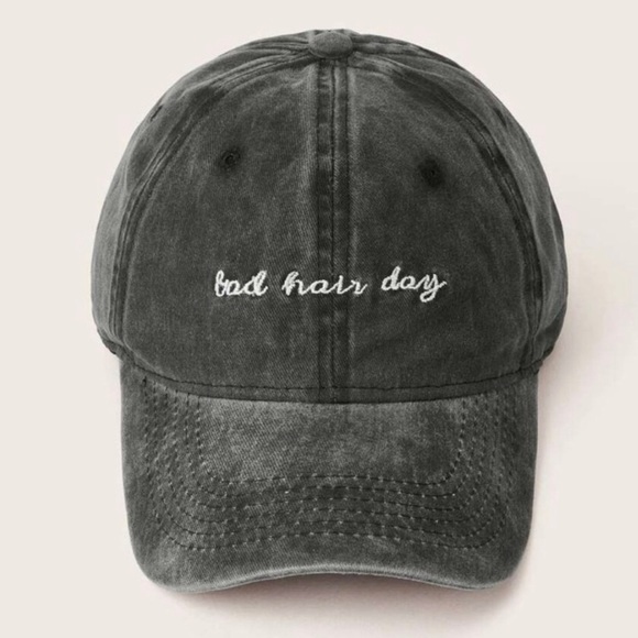 Accessories - 🎉HPx2 Black Denim “Bad Hair Day” Baseball Hats🎉